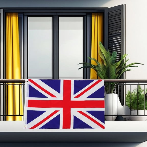 WRISTBIQUE British Union Jack Garden Hanging Flag with Vibrant Colors, Reinforced Edges, Lightweight Polyester Decoration