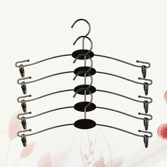 WRISTBIQUE Chrome-Plated Underwear Hangers 10pcs Metal Hangers Non-Slip Suit Rack Space-Saving For Shop And Apartments