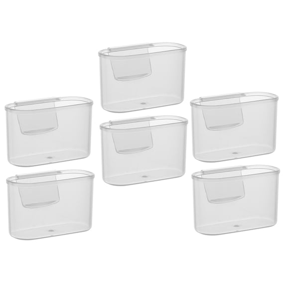 WRISTBIQUE Clip-on Sauce Box Transparent Small Hanging Organizer for Home 12Pcs