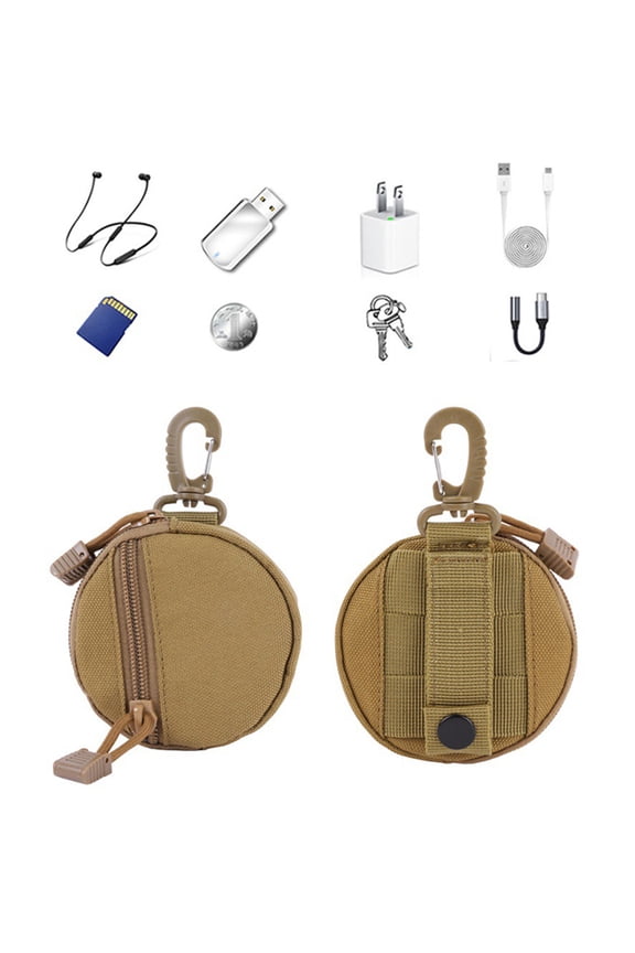 Coffee Durable Waterproof Key Storage Bag Compact Convenient Holder for Outdoor Keys