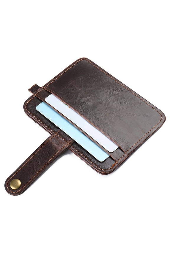Men's Coffee Brown Snap Closure Wallet with Multiple Pockets and Quick Access Card Holder