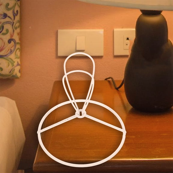 WRISTBIQUE Cone Lampshade Frame White Iron Wire Cage for Various Lighting Accessories