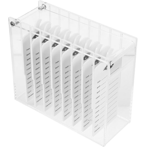 WRISTBIQUE Convenient Eyelash Container 1Set Clear Acrylic Rectangular Shape For False Eyelashes Traveling Dating