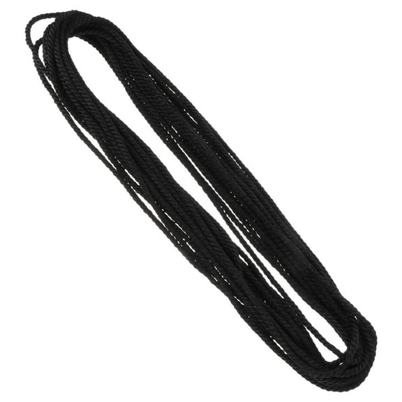 WRISTBIQUE Craft Rope Cord Polyester Drawstring Bag Rope Black 10m X 0.2In Round For Diy Crafts And present Wrapping 1 Set