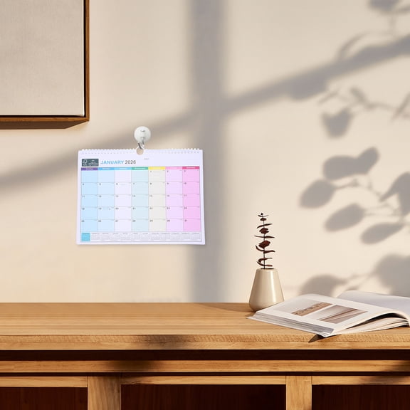 WRISTBIQUE 2026-2027 Hanging Wall Calendar, Multi-Color Paper, Ideal for Home and Office Organization