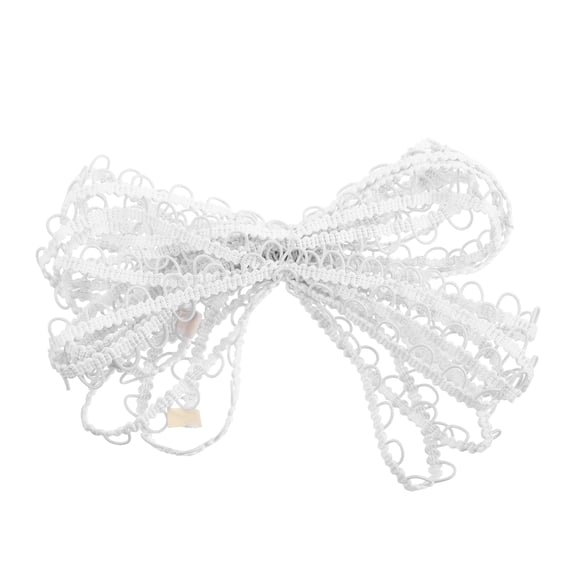 WRISTBIQUE Button Loop Trim Elastic Lace Trim Ribbon for Sewing Projects White Decorative 1Pack
