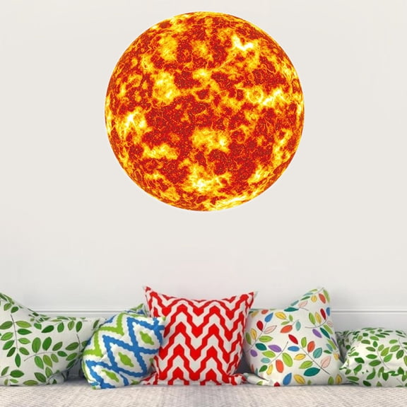 WRISTBIQUE Universe Wall Decal Golden Color Removable PVC for Smooth Flat Home Walls