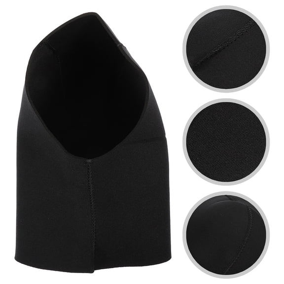 WRISTBIQUE Diving Hood Black Flexible Snorkeling Cap for Water Sports and Outdoor Use