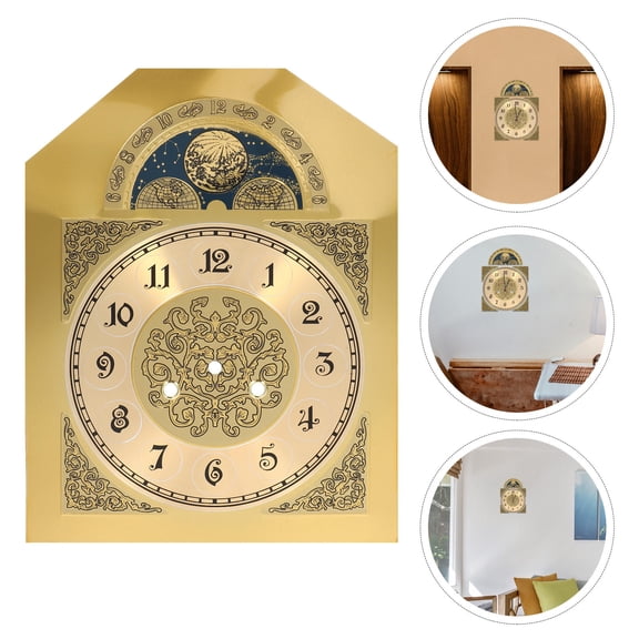 WRISTBIQUE Diy Clock Dials Replacement 1Pack Golden Color Metal Material For Modern Homeowners And Enthusiasts