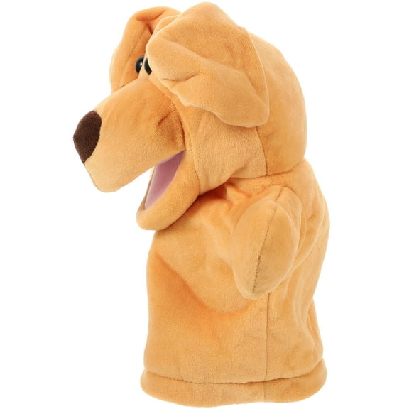 WRISTBIQUE Plush Dog Hand Puppet for Kids, Soft Cloth Puppet Toy for Storytelling, Theater, and Interactive Play