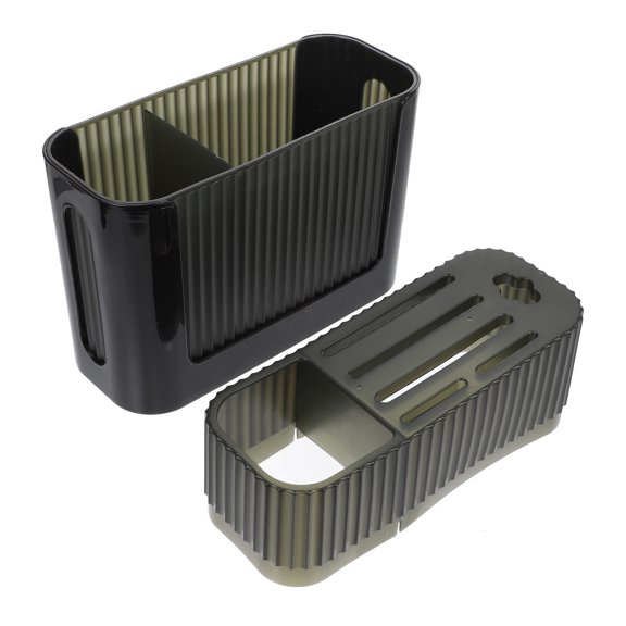 WRISTBIQUE Kitchen Cutter Holder Black Plastic Storage Rack Practical Household Knives Stand
