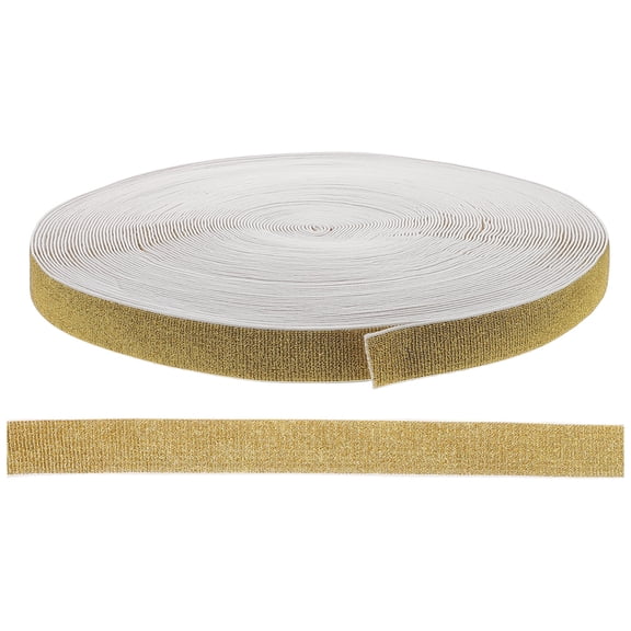 WRISTBIQUE Gold Metallic Glitter Stretch Elastic Band for Sewing Fashion Garment Craft Projects