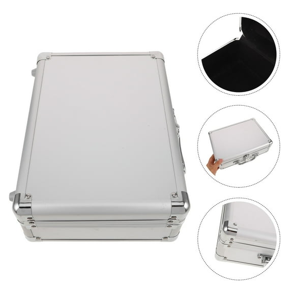 WRISTBIQUE Aluminum Alloy Storage Box with Key Lock Portable Metal Case for Travel
