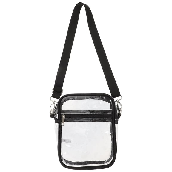 WRISTBIQUE Clear Crossbody Bag with Adjustable Strap for Phones, Cards, and Keys