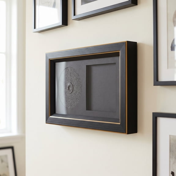 WRISTBIQUE Black Wall Mounted Cd Display Frame for Collectors Featuring Easy Installation