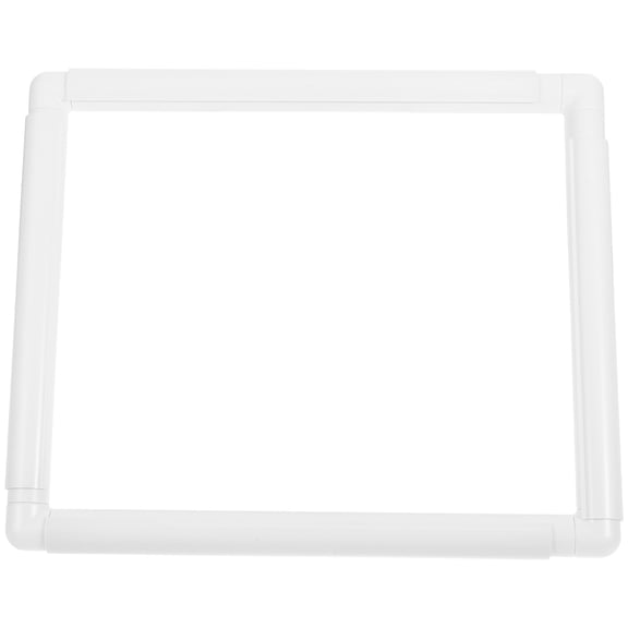 WRISTBIQUE White PVC Embroidery Frame with Punch Needle Stand for Craft Sewing and Needlework Projects