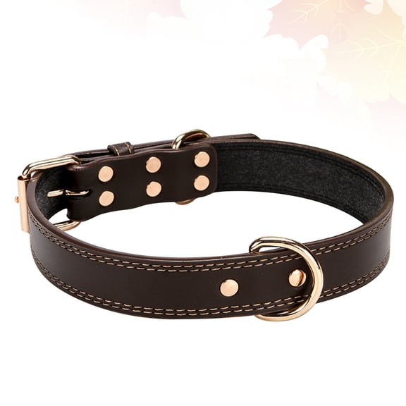 WRISTBIQUE Adjustable Dog Collar Coffee with Bell for Pet Decor and All-Day Comfort