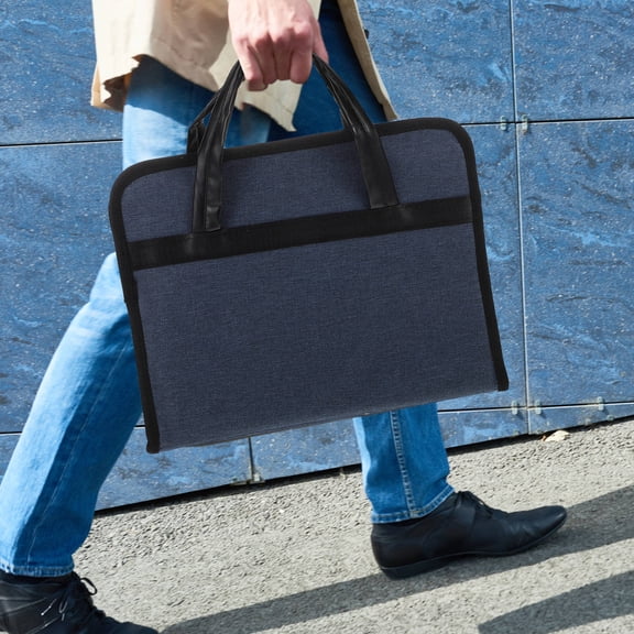 WRISTBIQUE Business Laptop Carrying Case in Oxford Cloth with Combination Lock and Document Organizer