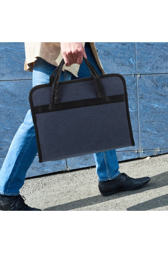 Business Laptop Carrying Case in Oxford Cloth with Combination Lock and Document Organizer