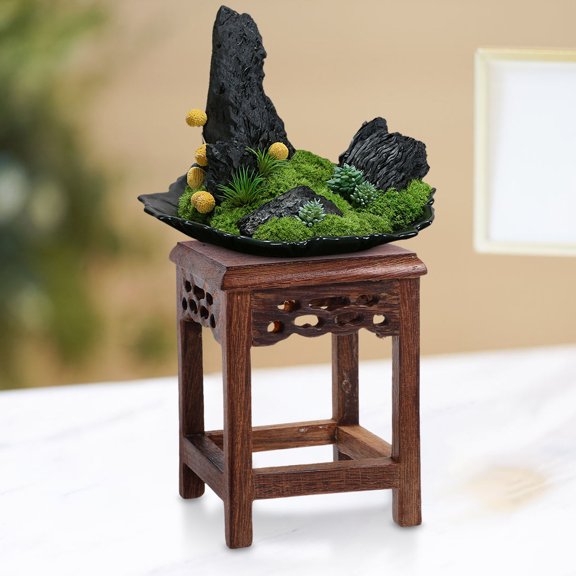WRISTBIQUE Flowerpot Pedestal Vase Aquarium Table Lamp Base Brown 1Pack