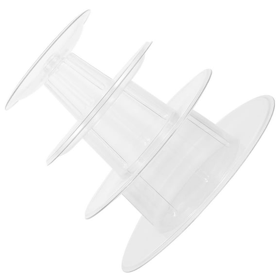WRISTBIQUE Four Tier Plastic Cake Display Stand Transparent Macaron Holder Dessert Rack for Celebrations