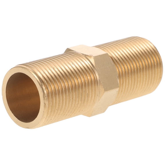 WRISTBIQUE Double External Thread Brass Connector for Air Hose and Gas Pipe Quick Connect Fitting