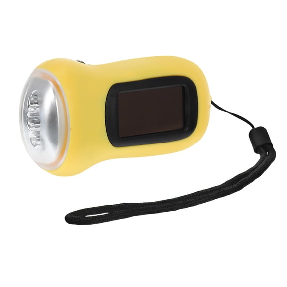 WRISTBIQUE Compact Yellow Solar Lantern with LED and Hand Crank for Outdoor Adventures