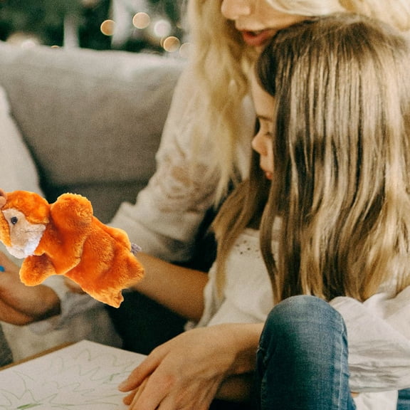 WRISTBIQUE Soft Squirrel Hand Puppet Toy for Kids - 1 Set of Animal Stuffed Puppets for and Imaginative Play