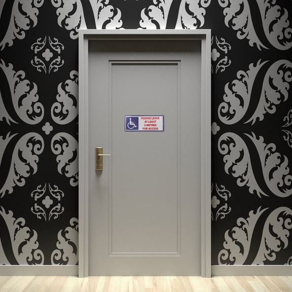 WRISTBIQUE Handicap Sticker for Car Warning Decal Multi PVC for General Public Parking Lots Entrances 1Pack