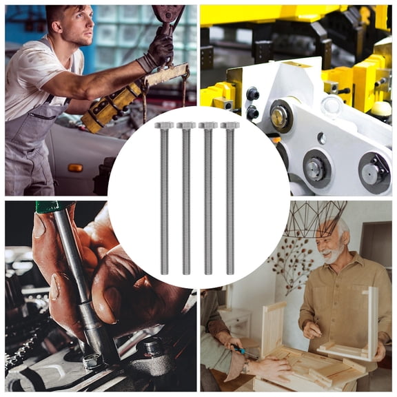 WRISTBIQUE 5Pcs Flat Head Bolts Screws Bolts 304 Stainless Steel Silver DIY Projects Fastening