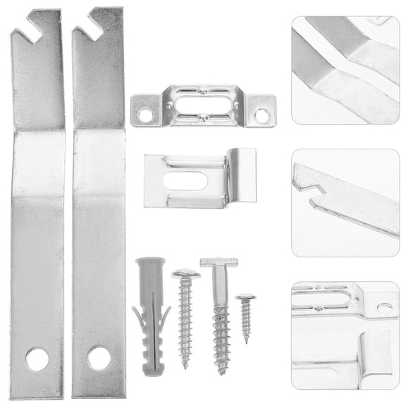 WRISTBIQUE 2 Sets Plated Picture Hanging Kit with Locking Hardware for Secure Wall Mounting