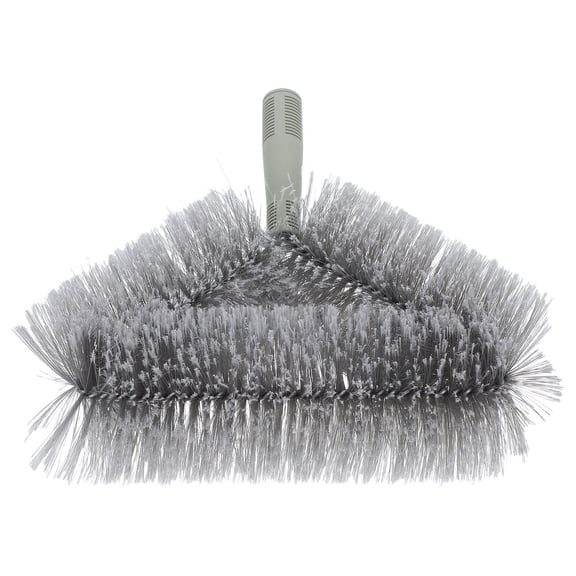WRISTBIQUE Commercial Cleaning Broom Brush with Soft Grey PE Bristles, Sweeping Tool for Heavy-Duty Cleaning, 1-Pack