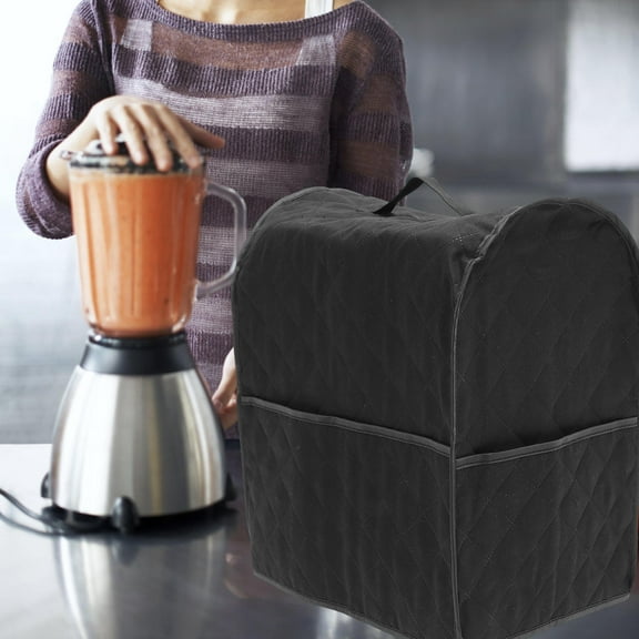 WRISTBIQUE Household Stand Mixer Cover Black Polyester Protective Case for Kitchen Mixer