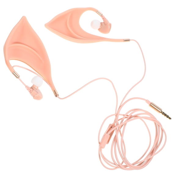 WRISTBIQUE In-ear Headphones Elf Ear Headset Chocolate for Party 1Pcs