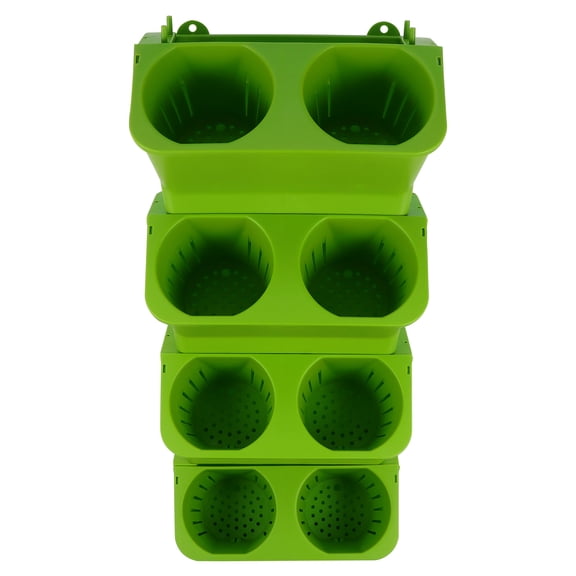 WRISTBIQUE Indoor Wall Planter Flower Pot Plastic 4pcs Vertical Living Background Wall