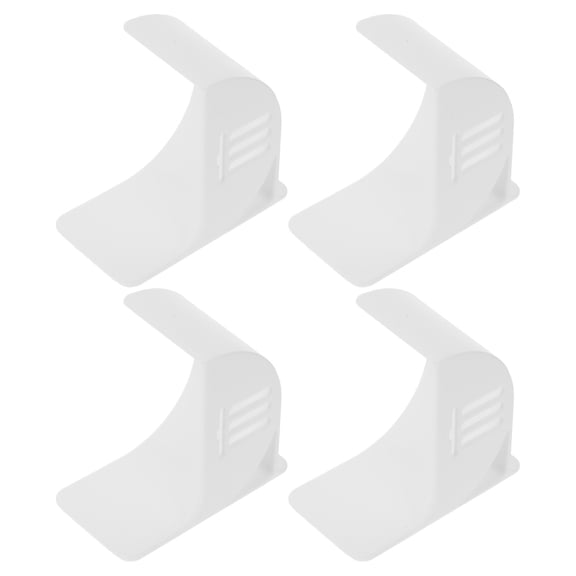 WRISTBIQUE 4Pcs Kitchen Shelf Organizer White Plastic Bag Dispenser for Refrigerator Side