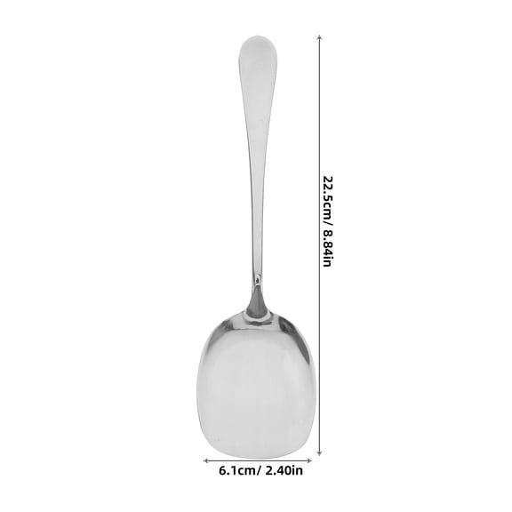 WRISTBIQUE Large Metal Serving Spoon Stainless Steel Serving Utensils Silver 1Set