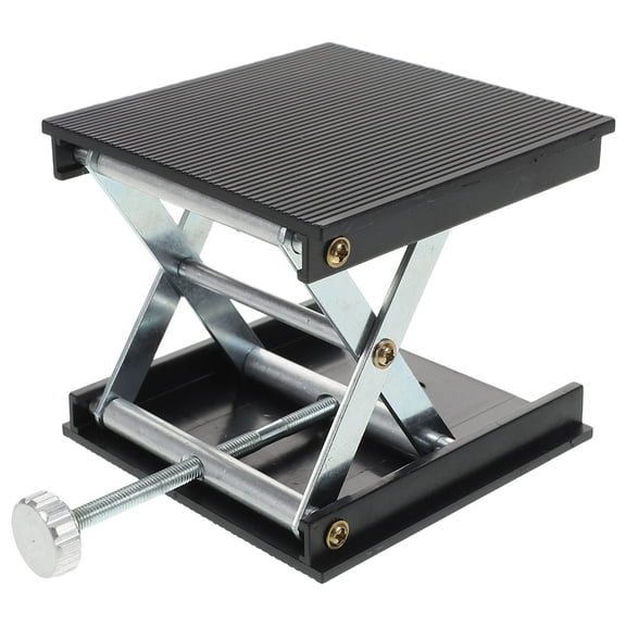 WRISTBIQUE Laboratory Lab Jack Scissor Stand Adjustable Black Platform for Precise Lifting