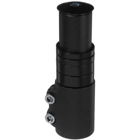 WRISTBIQUE Black Polished Aluminum Stem Raiser for Bike Handlebar Flexible Climbing Aid