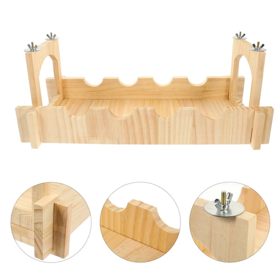 WRISTBIQUE Sturdy Wooden Pet Bridge for Chinchilla and Small Animals Lightweight Design