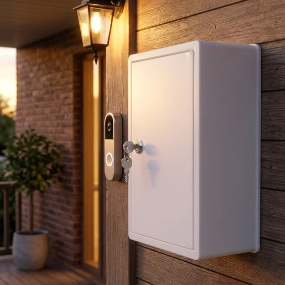 WRISTBIQUE Lockable Wall Mounted Mailbox for House Plastic Durable White Outdoor Letter Box
