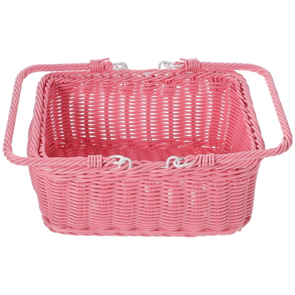 WRISTBIQUE Woven Picnic Basket Set with Market Basket for Grocery Shopping, Outdoor Packing, and Travel Convenience