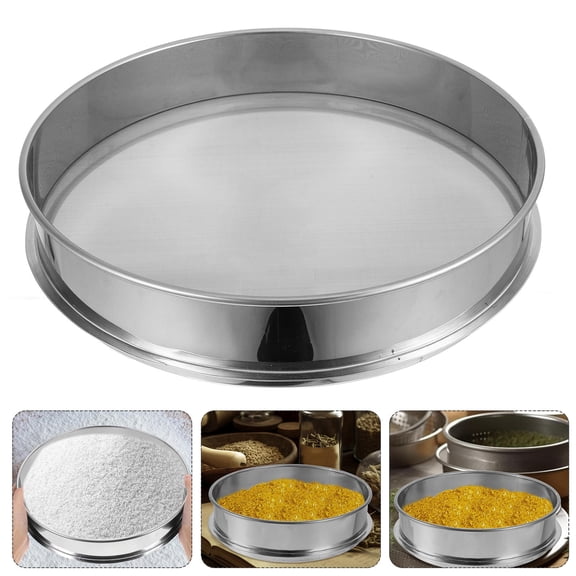 WRISTBIQUE Metal Herbal Extractor Sifter Shaker for Hashing Use Silver 30cm 11 8inch Diameter