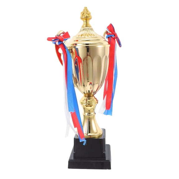 WRISTBIQUE Golden Soccer Trophy Award with PP Iron Base, Polyester, Versatile Use, Craftsmanship