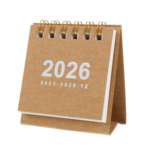 WRISTBIQUE Brown Paper Desk Calendar with Sleek Design for Daily Task Tracking and Organization