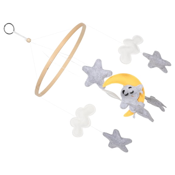 WRISTBIQUE Grey Montessori Mobile for Babies Soft Cloth Hanging Toys Enhances Nursery Decor Stimulates Development 31.5 Inch