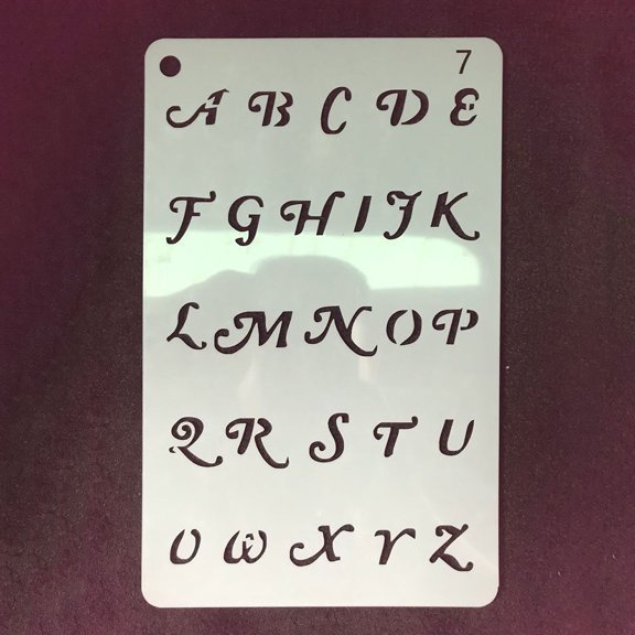 WRISTBIQUE Drawing Stencils Transparent Calligraphy Letters for Scrapbooking and Planners 12Sheets