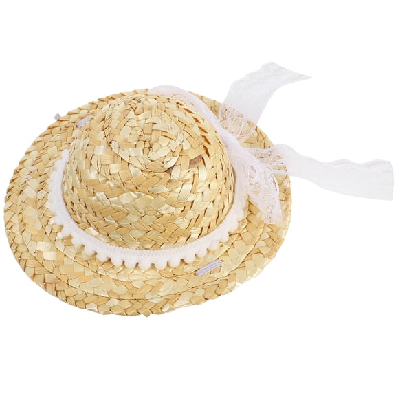 WRISTBIQUE Pet Hat Cat Headwear Cute Funny Straw 1Set Photo Prop