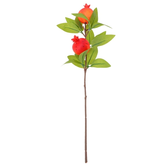 WRISTBIQUE Pomegranate Branch Decor Artificial Pomegranate Twig Ornament Red Plastic 1Pack Wedding