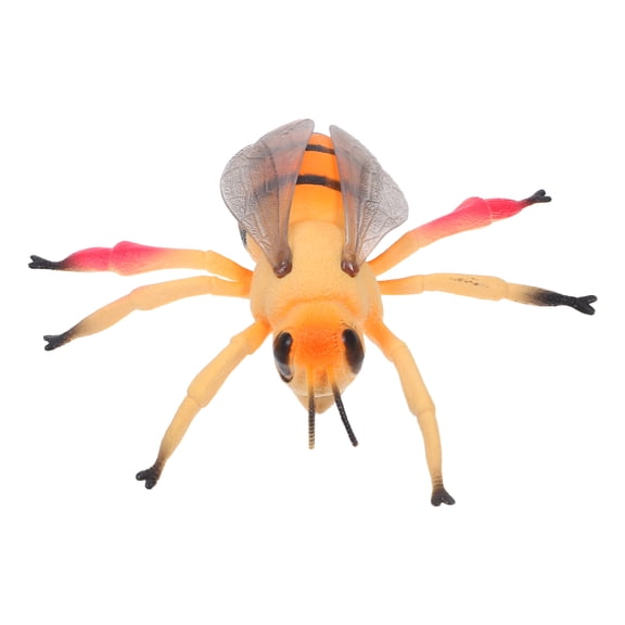 WRISTBIQUE Plastic Bee Figures Realistic Honey Bee Figurine For Science Learning Indoor 1Set